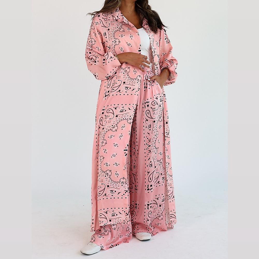 Bandana Silk Set Pink ( Free Size )