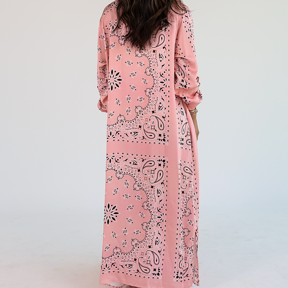 Bandana Silk Set Pink ( Free Size )