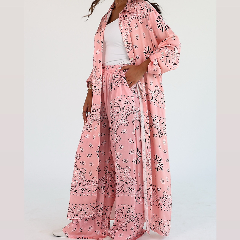 Bandana Silk Set Pink ( Free Size )