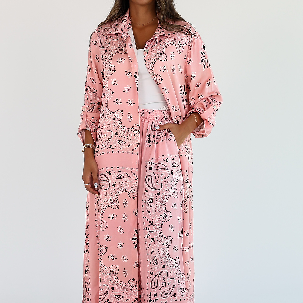 Bandana Silk Set Pink ( Free Size )