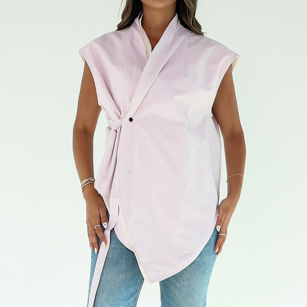 Lilac Wrap Top