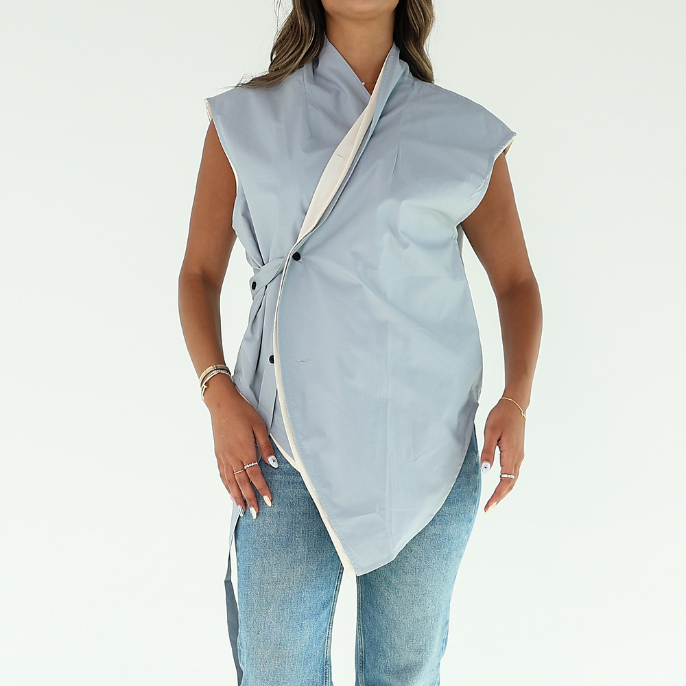 Powder blue Wrap Top