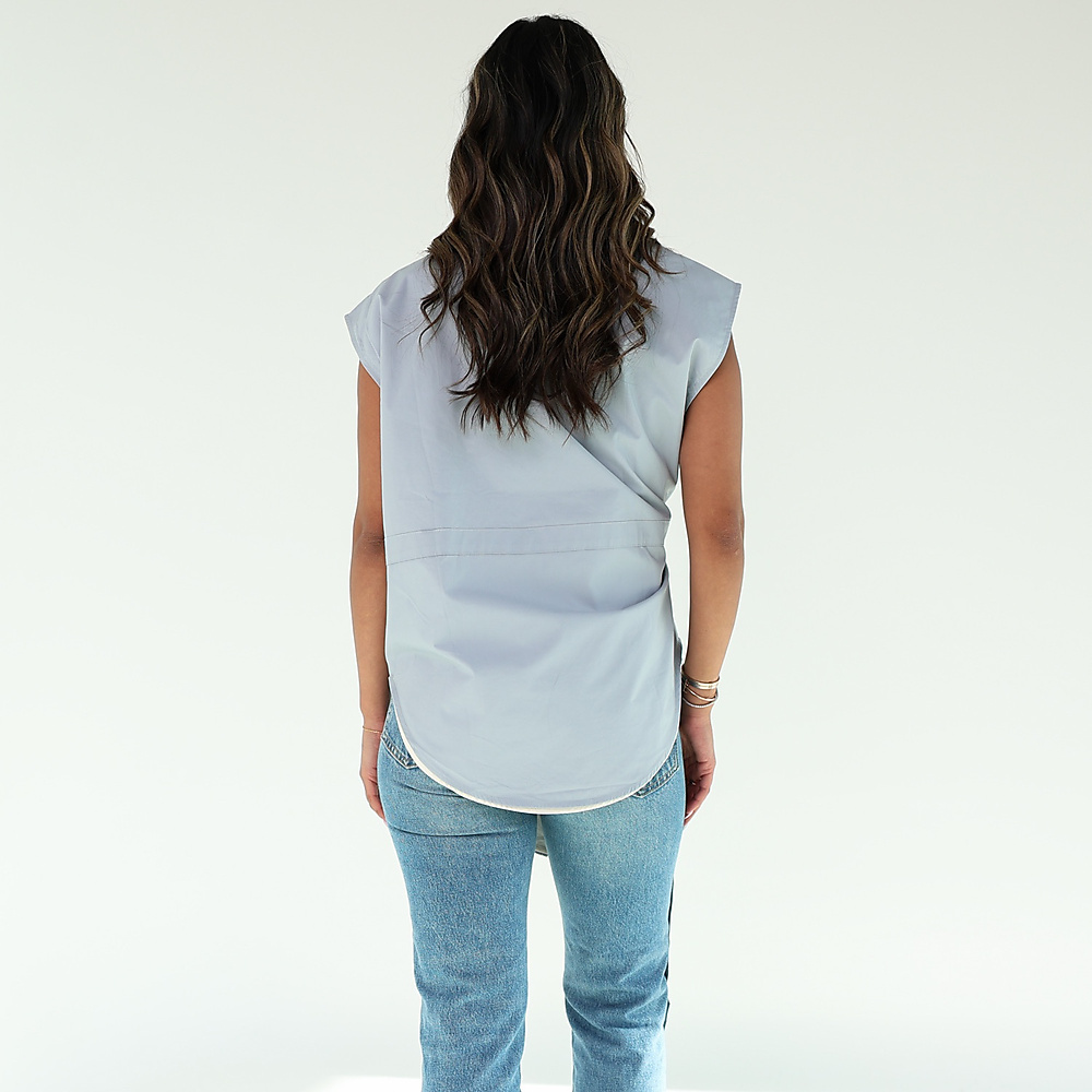 Powder blue Wrap Top
