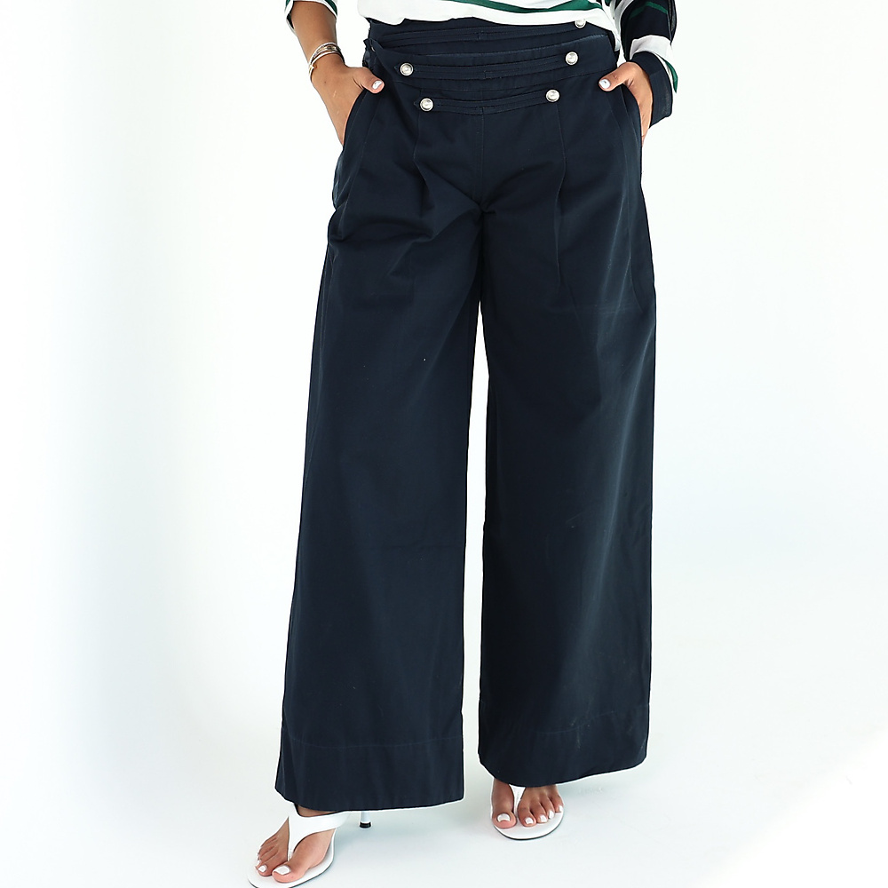 Button Navy Blue Pants