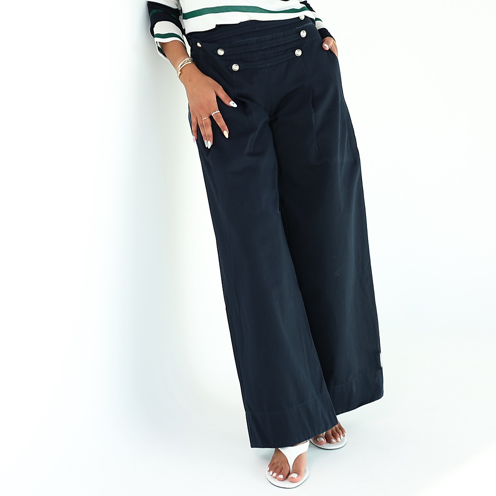 Button Navy Blue Pants