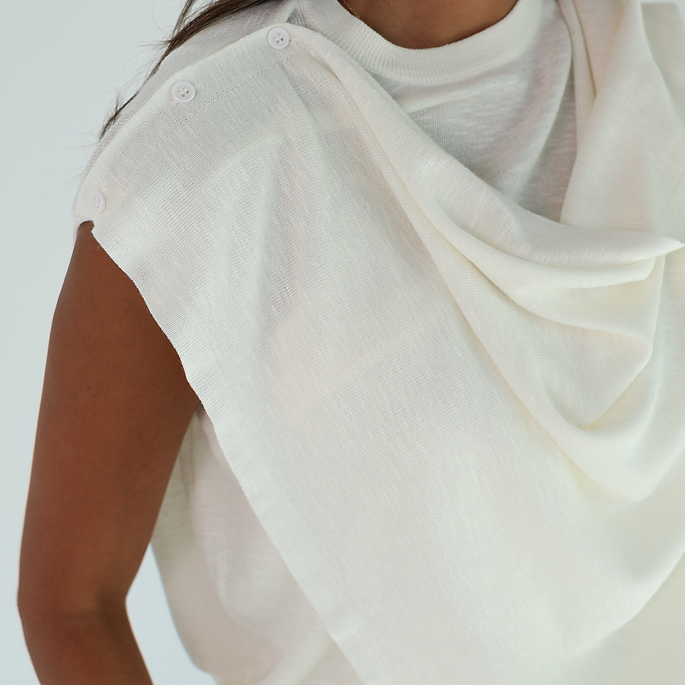 Off white Drape Cape Top