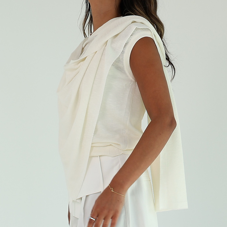 Off white Drape Cape Top