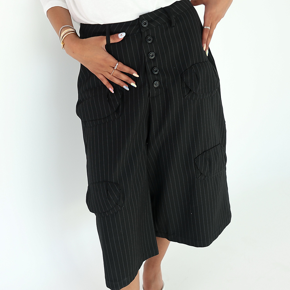Pocket Wide-Leg Shorts