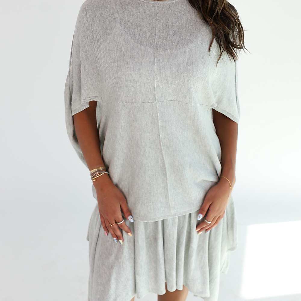 Grey 2-Piece Knit Set