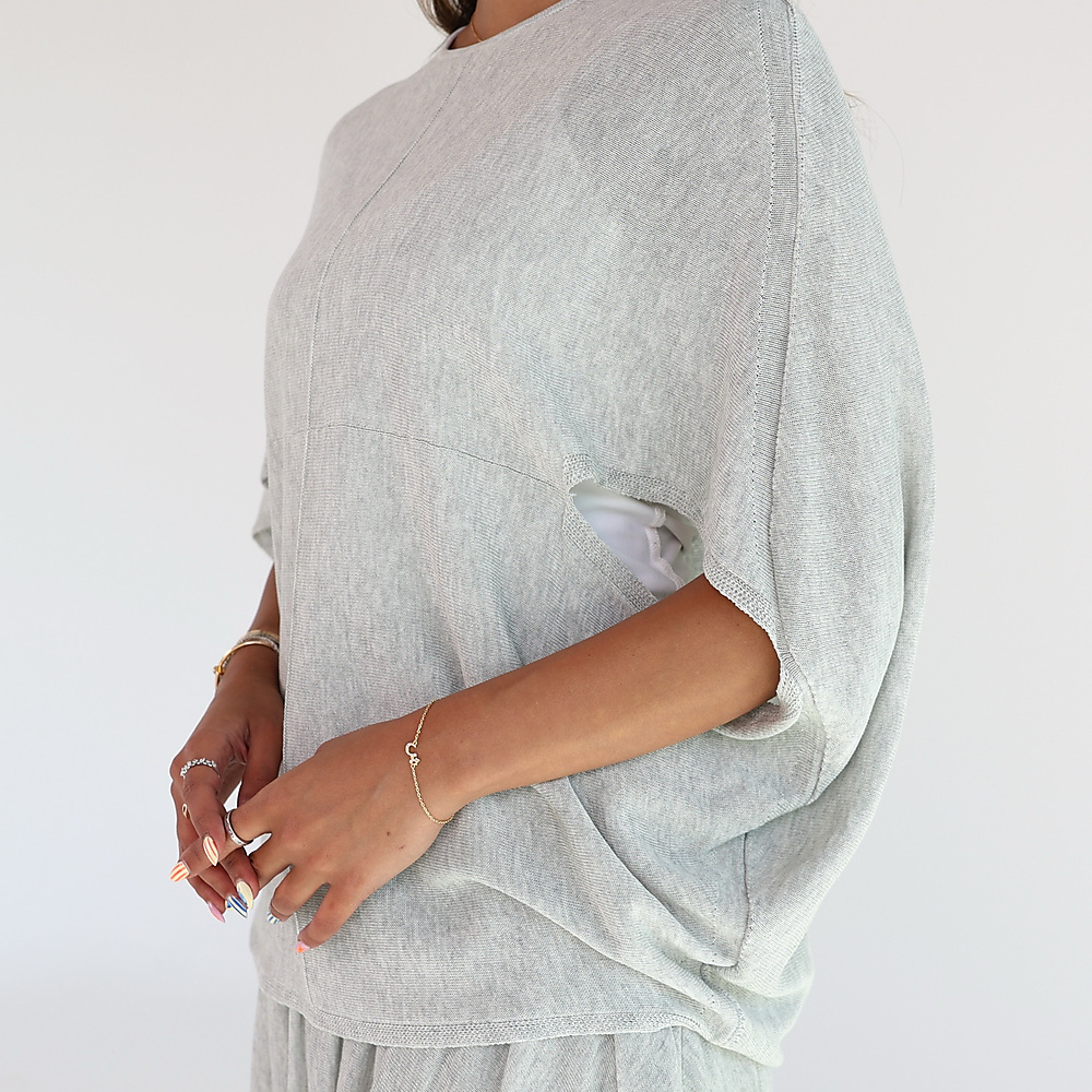 Grey 2-Piece Knit Set