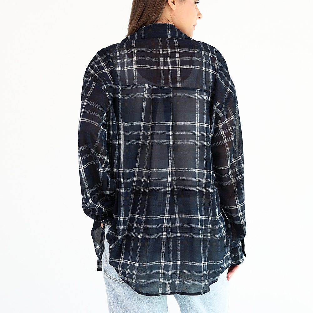 Navy Check Shirt