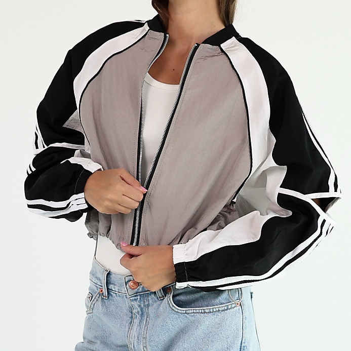 Bomber black stripe Grey