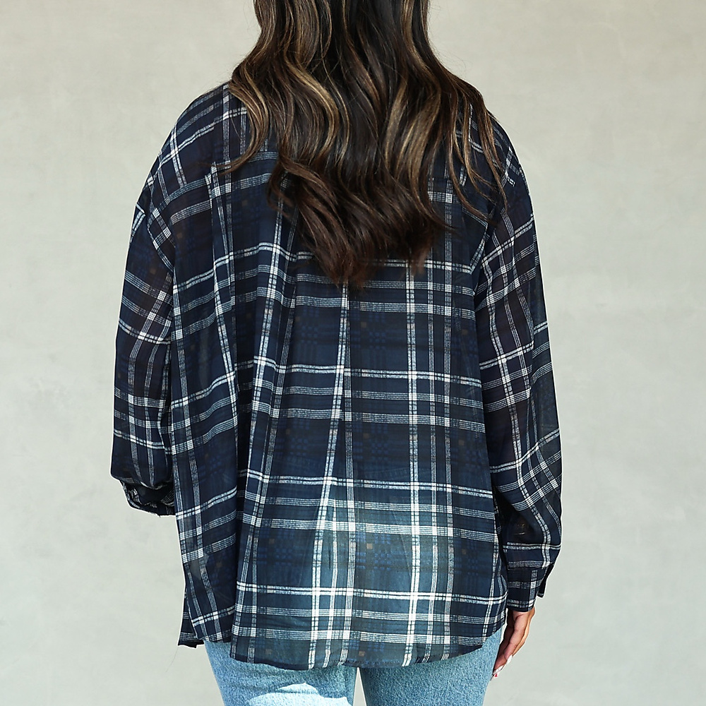 Navy Check Shirt