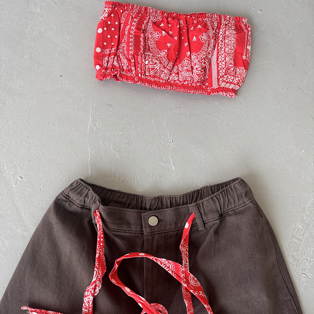 The Bandana Wide-Leg Pants – Espresso Brown.