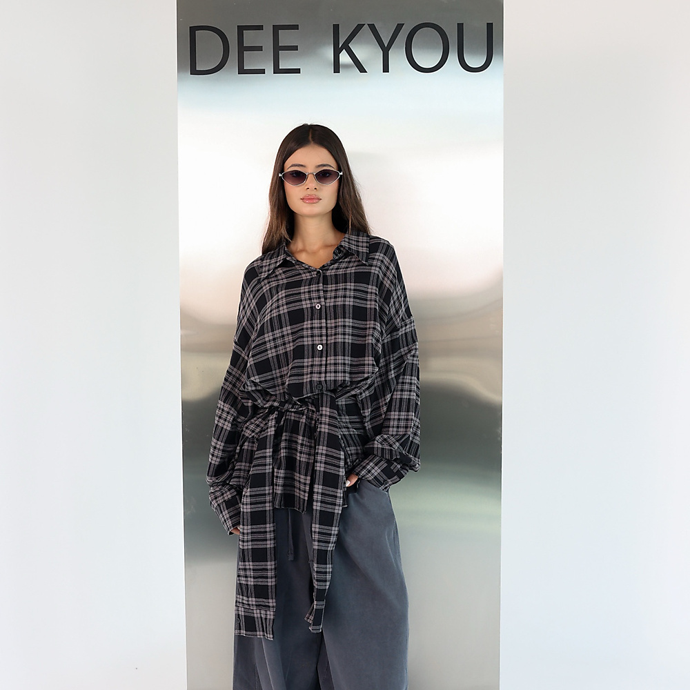 Twofold Plaid Shirt Gray