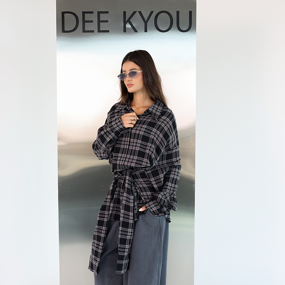 Twofold Plaid Shirt Gray