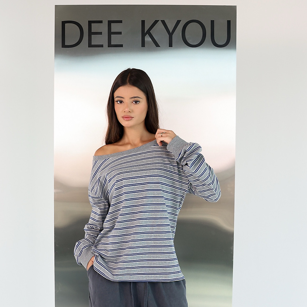 The Riviera Top Grey Blue