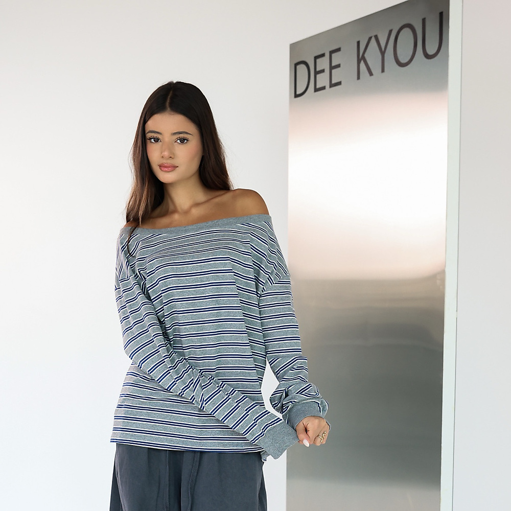 The Riviera Top Grey Blue