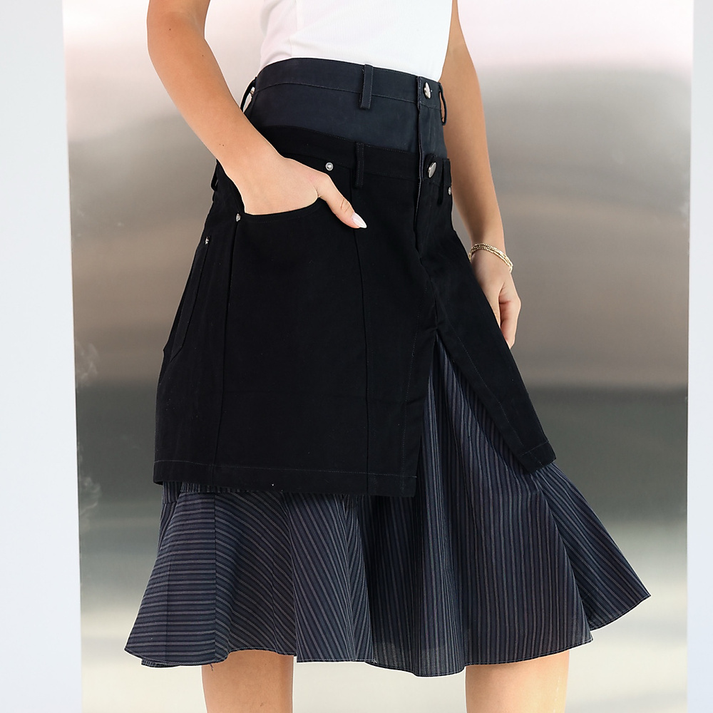 The Noir Layered Skirt Black