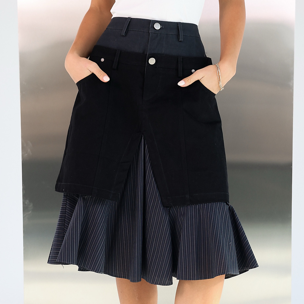 The Noir Layered Skirt Black