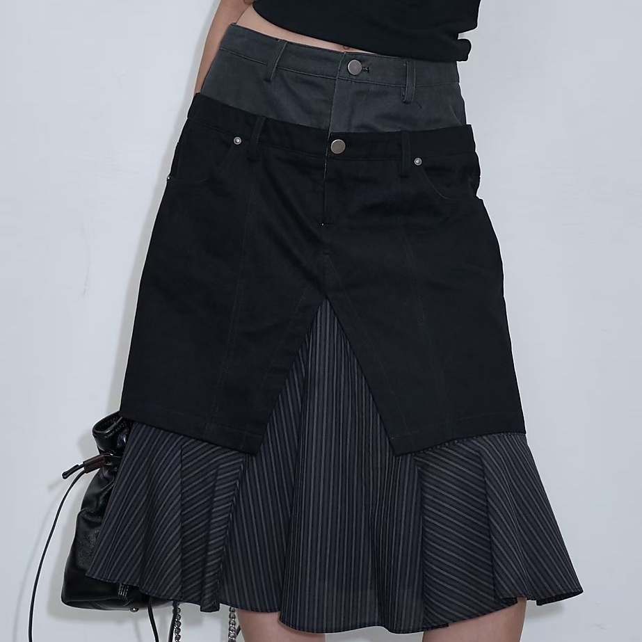 The Noir Layered Skirt Black