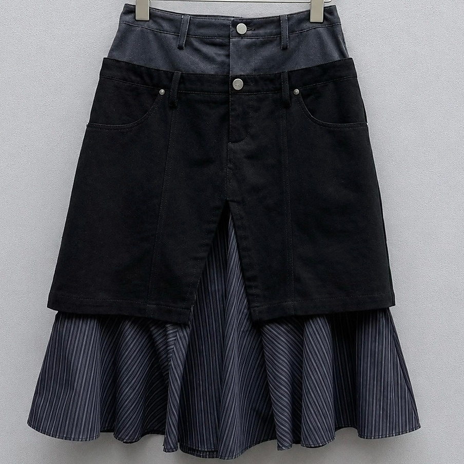 The Noir Layered Skirt Black