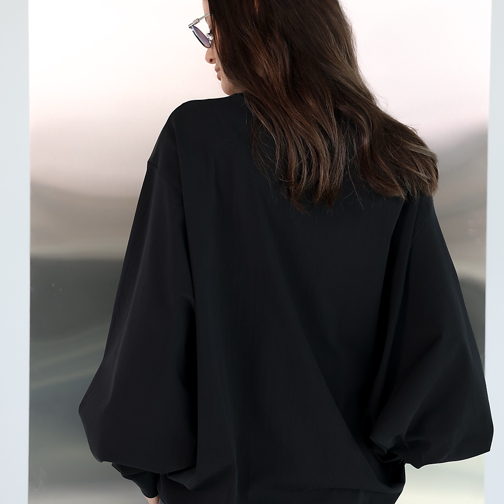 Black Cotton Top Over size