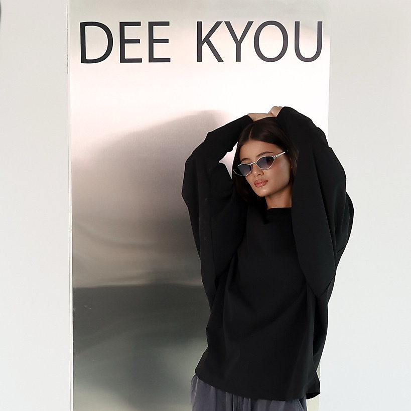 Black Cotton Top Over size
