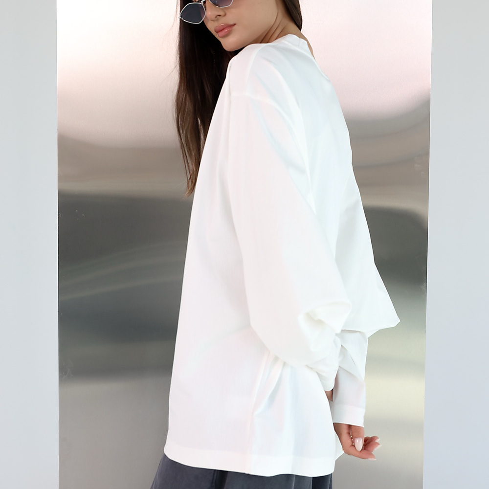 White Cotton Top Over size