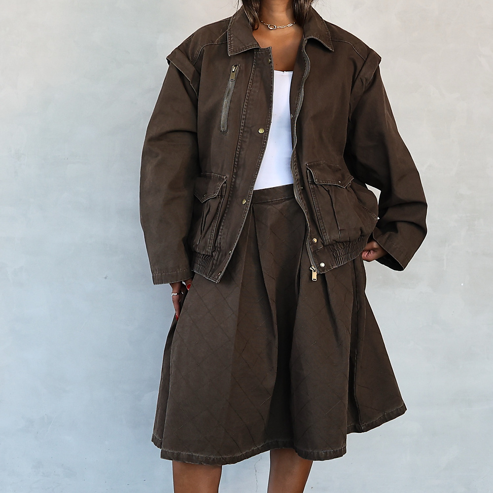 Brown Denim Set