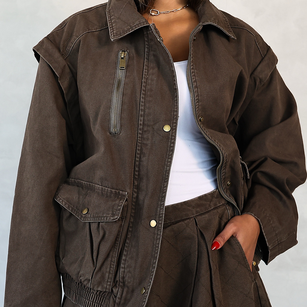 Brown Denim Set