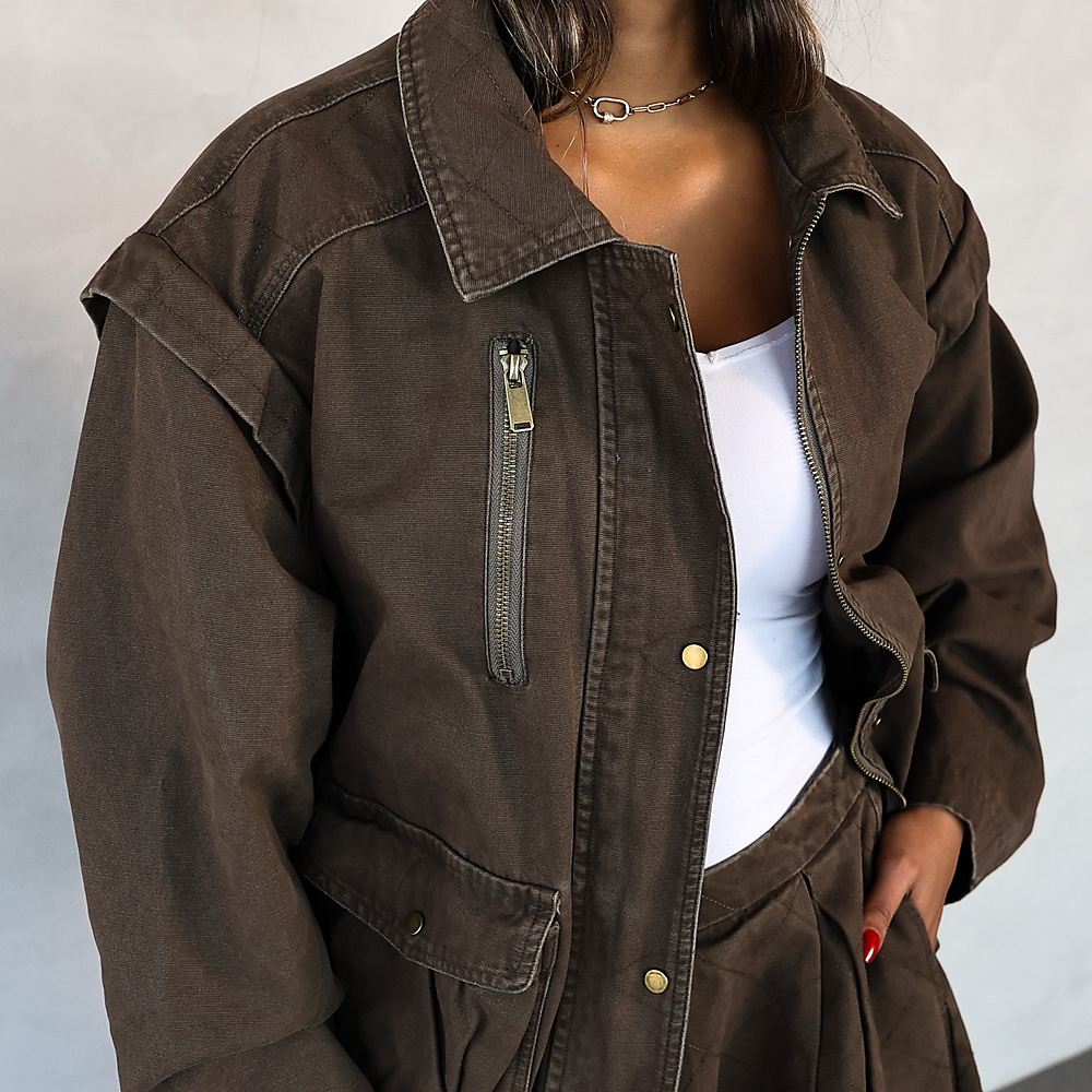 Brown Denim Set