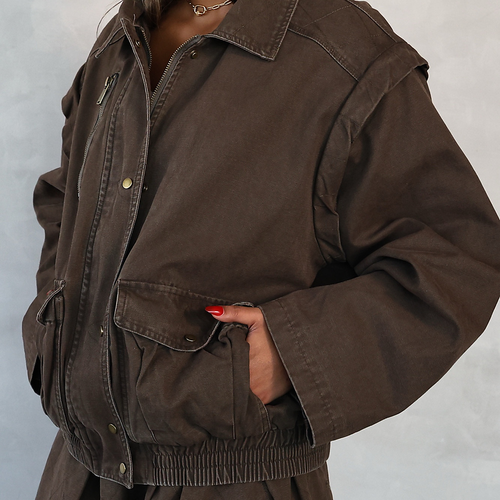 Brown Denim Set