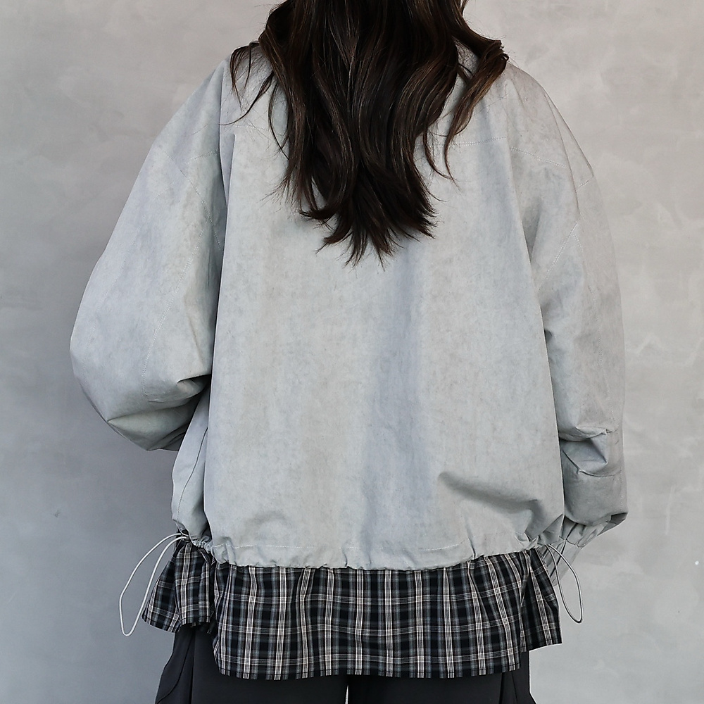 Oversized Bomber Jacket light Grey