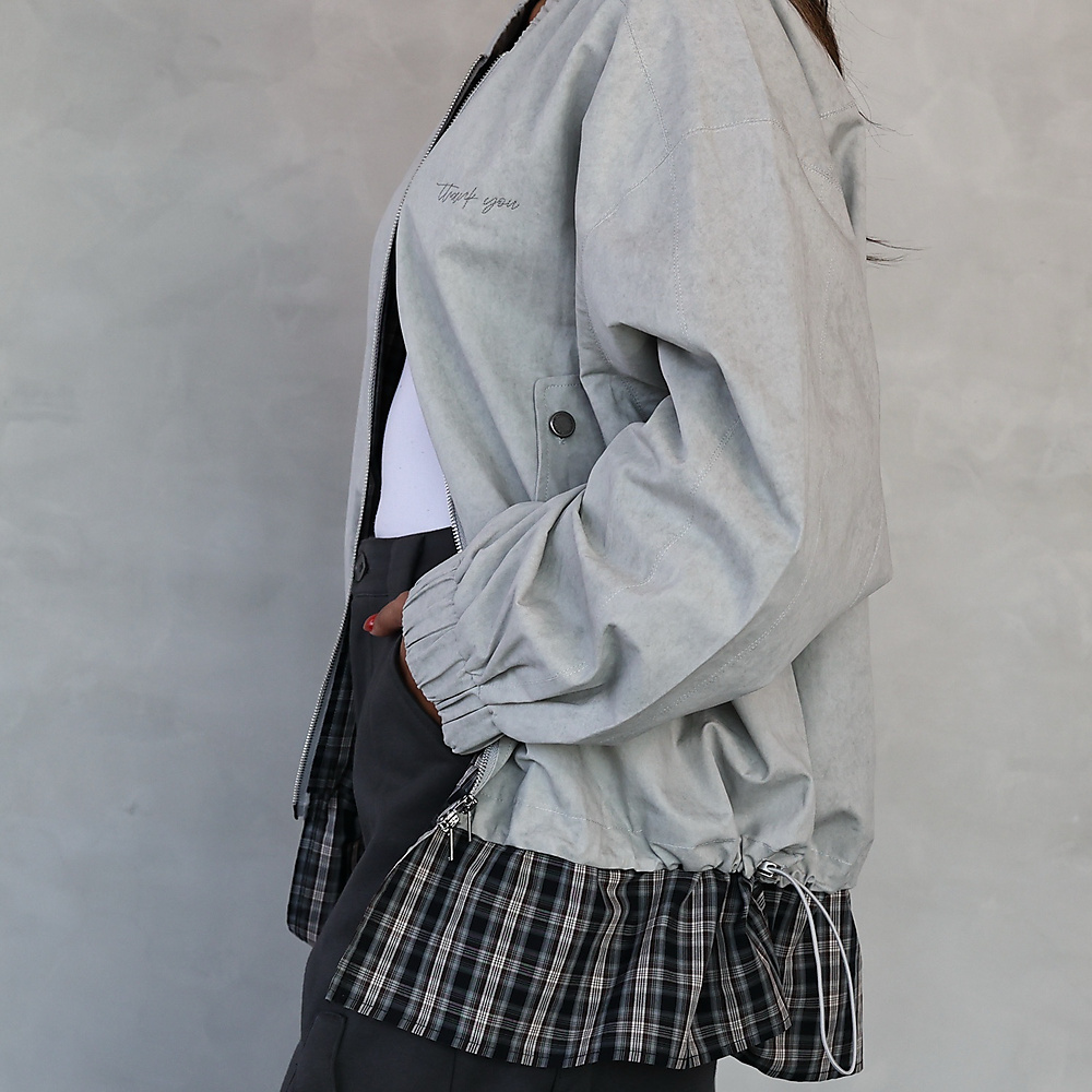 Oversized Bomber Jacket light Grey