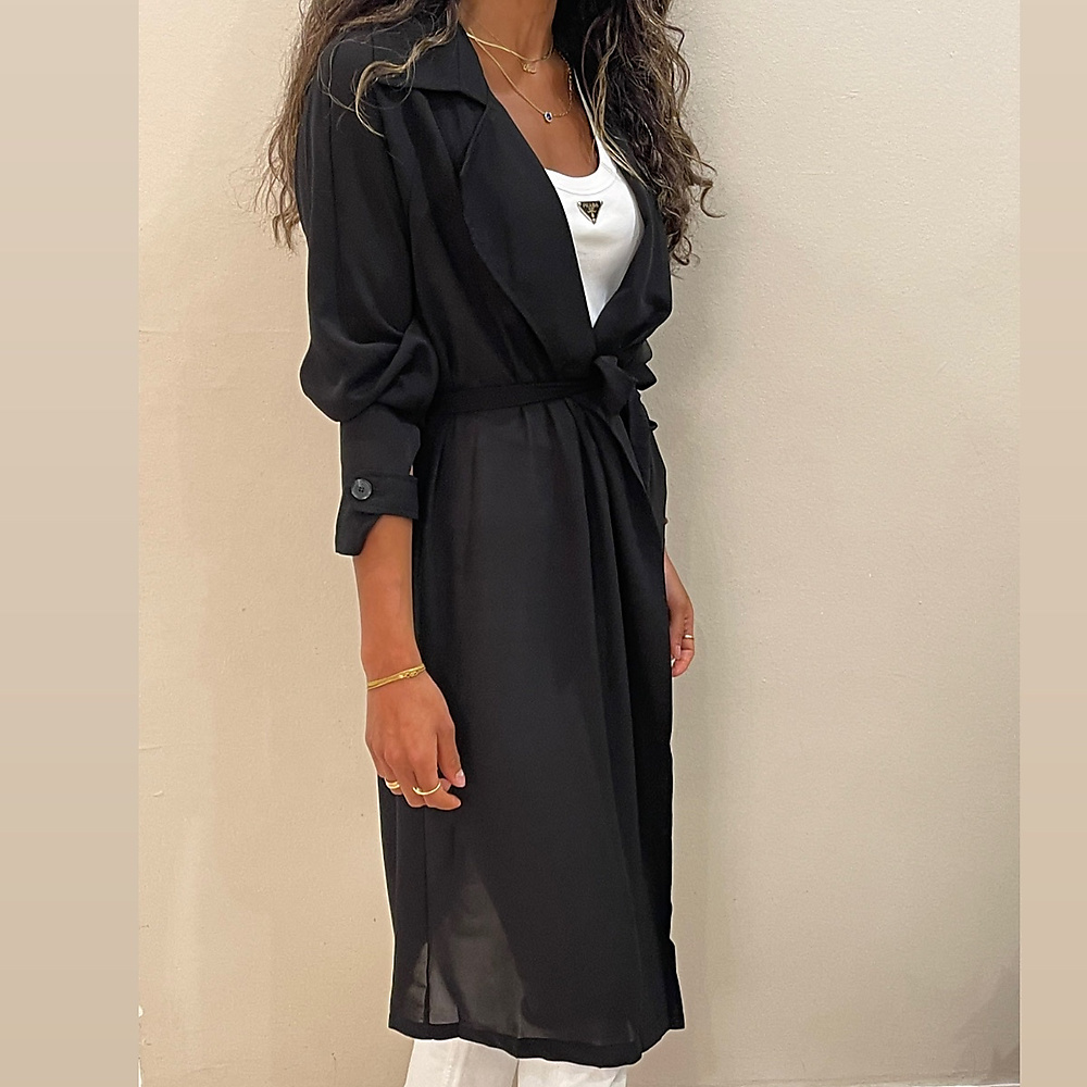 Chiffon Cardigan Black
