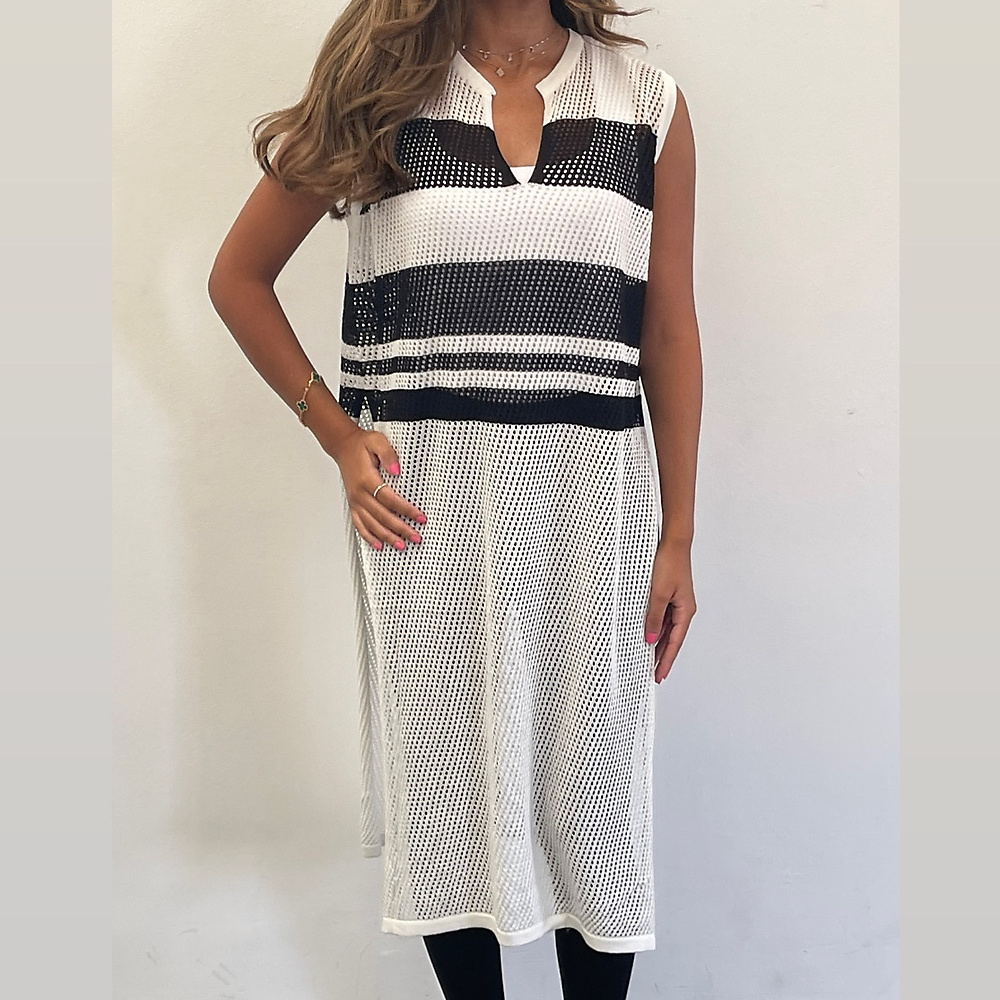 Striped slit white