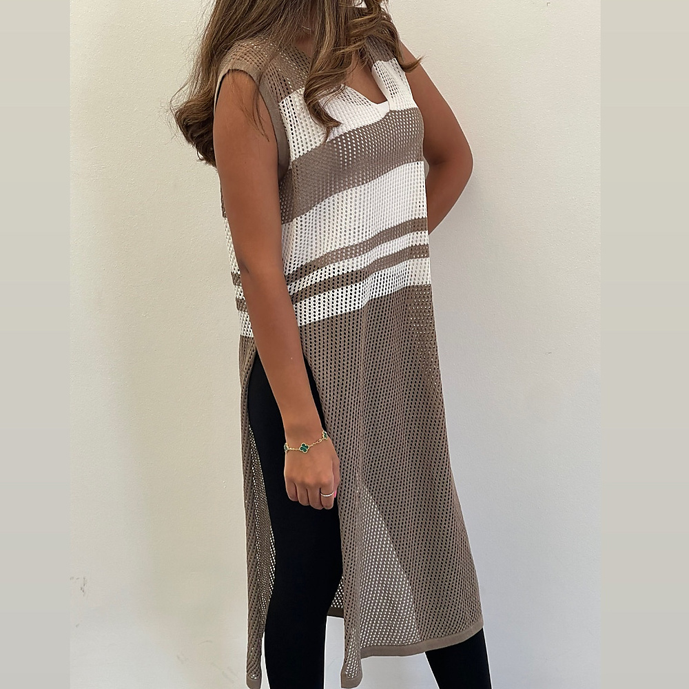 Striped slit Sand