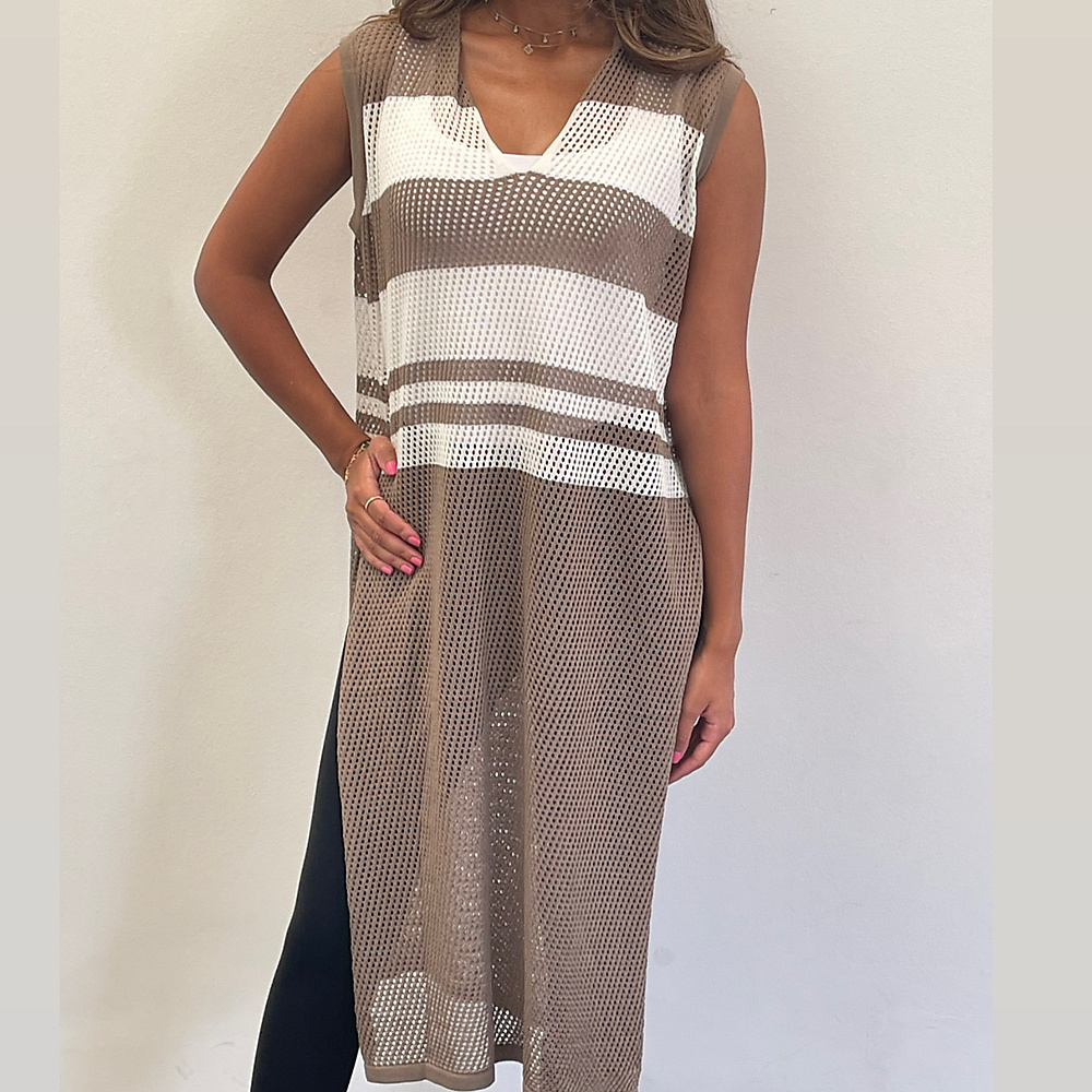 Striped slit Sand