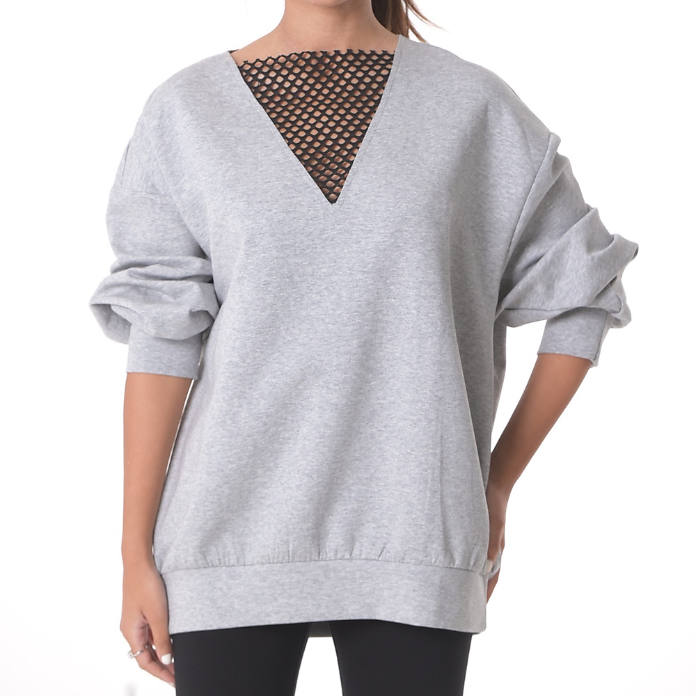 Fishnet Top in grey