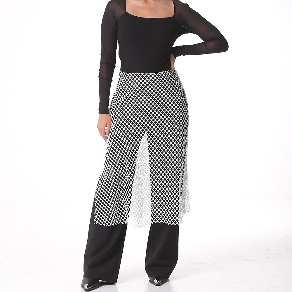 Fishnet pant white