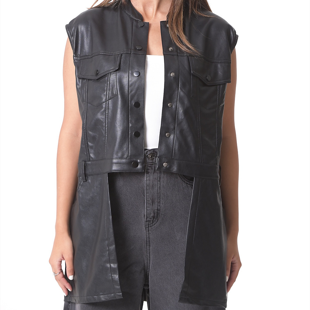 leather pocket vest