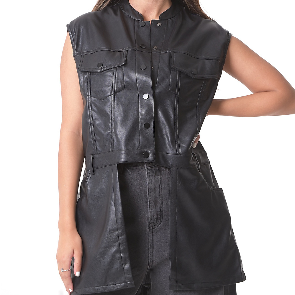 leather pocket vest