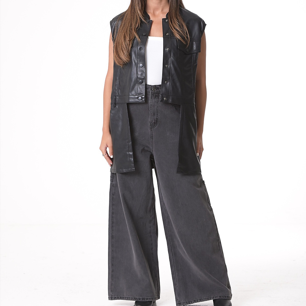 leather pocket vest