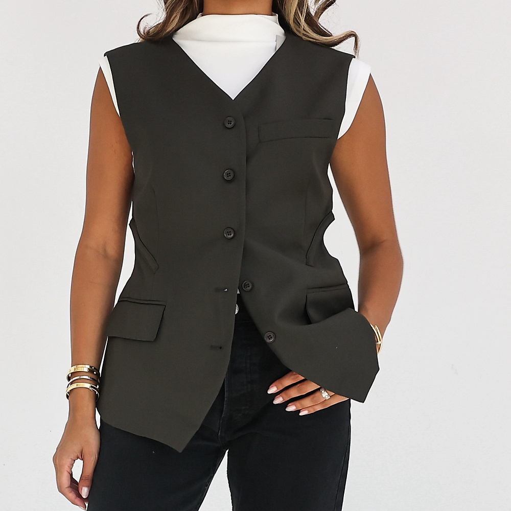Cut out Olive  vest