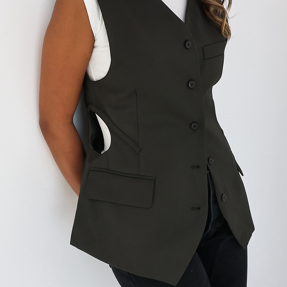 Cut out Olive  vest