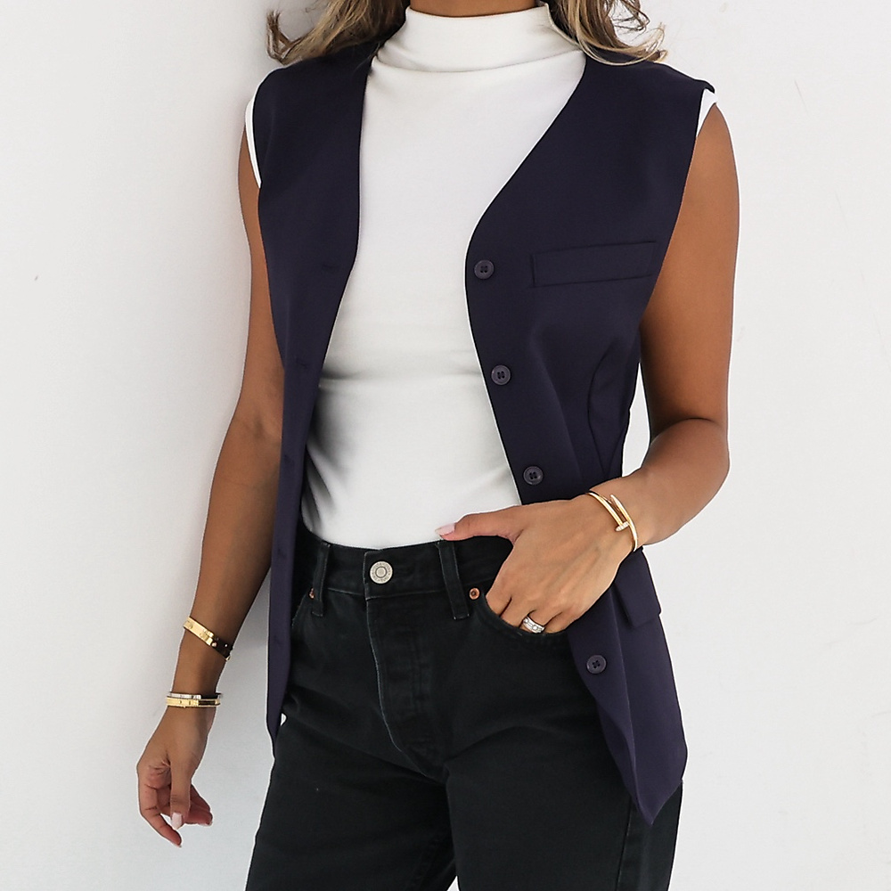Cut out blue vest