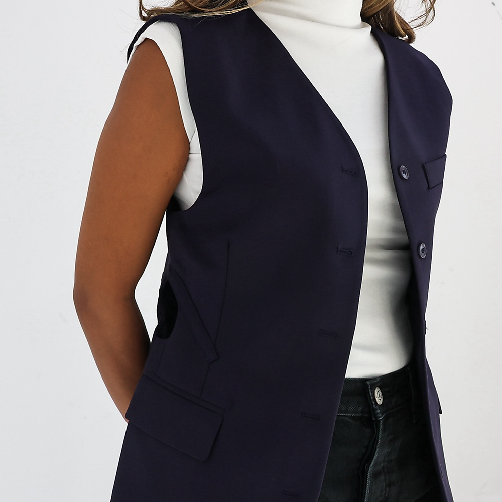Cut out blue vest