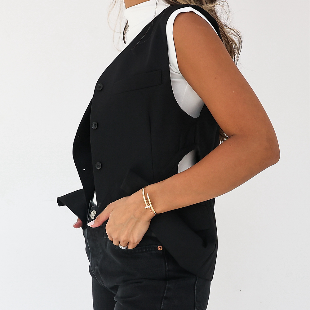 Cut out black vest