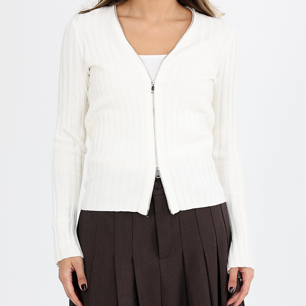 Zipper White Top